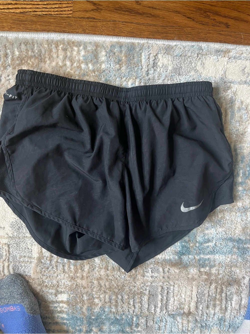 Nike Black Women's Athletic Running Shorts with Reflective Swoosh